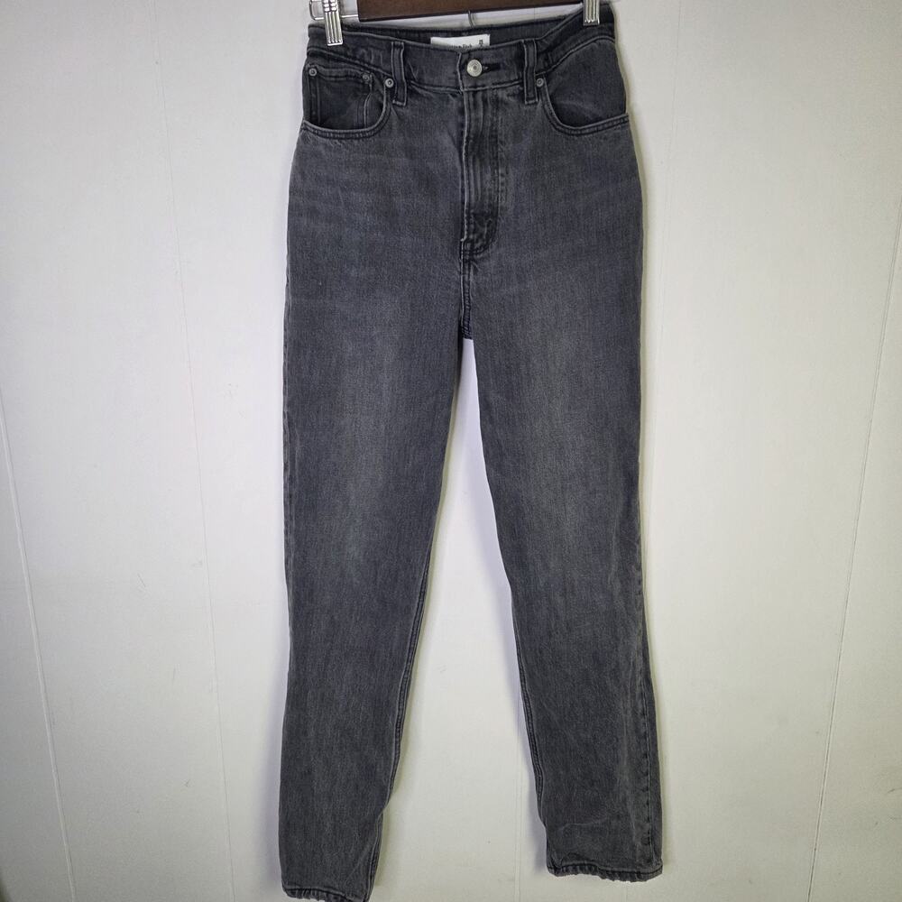 Abercrombie & Fitch Women's Jeans The 90s Straight Extra High Rise Gray Size 25